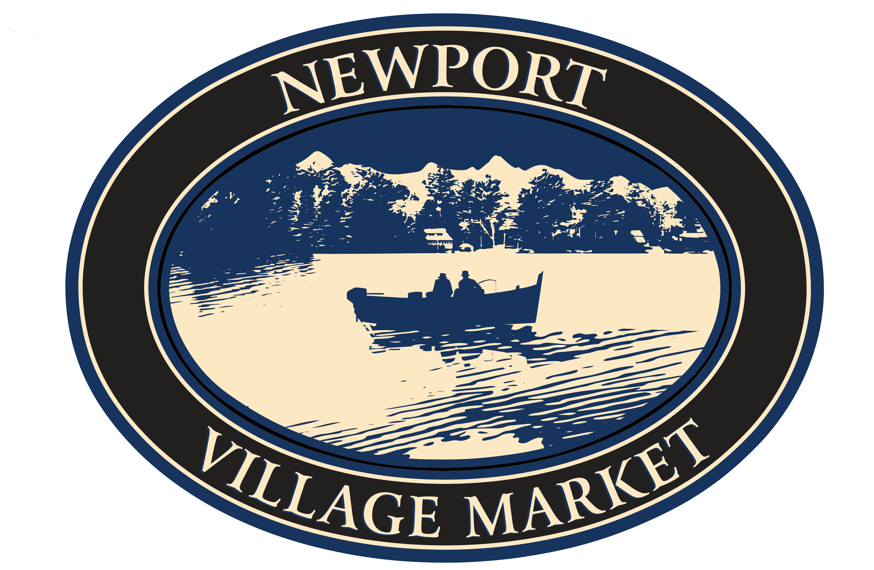 A theme logo of Newport Village Market